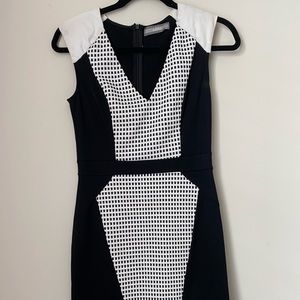 Black business casual mini dress